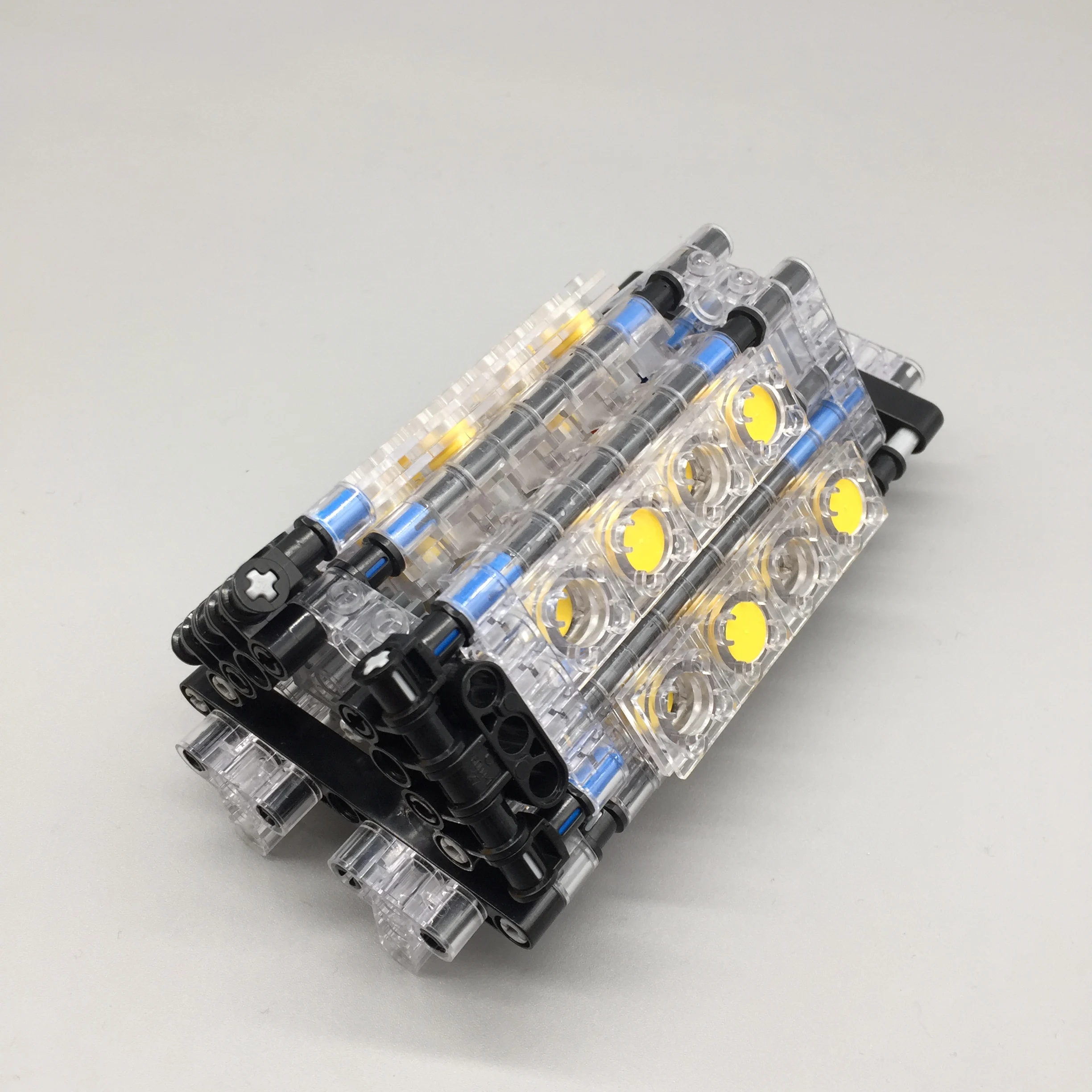 MOC W16-Engine пьезы теcnicas bloques de concutción juguetes cilindro de motor W16/12 V8 conjunto mecanico a granel juguetes