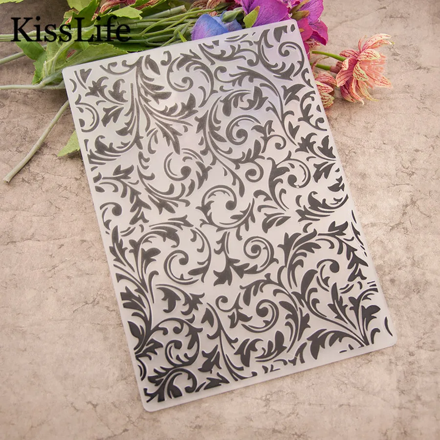

2019 new 1 Pack Leaves Plastic Template Embossing Folders for Scrapbooking Card Making Christmas Embossing Folders