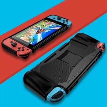 

Protective Cover Case Soft TPU Shockproof Grip Dockable Case for Nintendo Switch Console and Joy-Con Controller