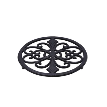 

20cm Cast Iron Trivet Mat Placemat Flowerpot Frame Casting Metal Decorations