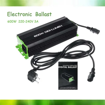 

Digital 600W Electronic Ballast EU Plug 3A 220-240V Electronic Dimmable For Garden Planter Grow Lights HPS MH Bulbs