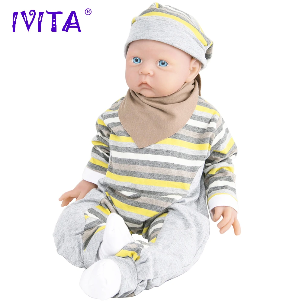 IVITA WG1521, 50 см, 3600 г, реалистичные силиконовые куклы для новорожденных, младенцев, младенцев, Реалистичная кожа, мягкие высококачественные игрушки для девочек