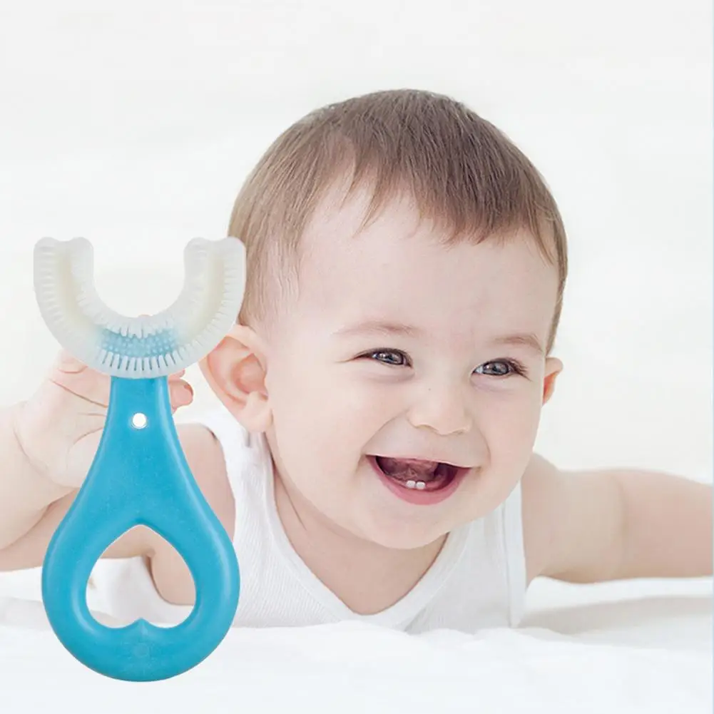 Baby U Shape Toothbrush 360 Degree Teeth Clean Soft Fur Food Grade Material Children Toothbrush Kids Supplies for Daily