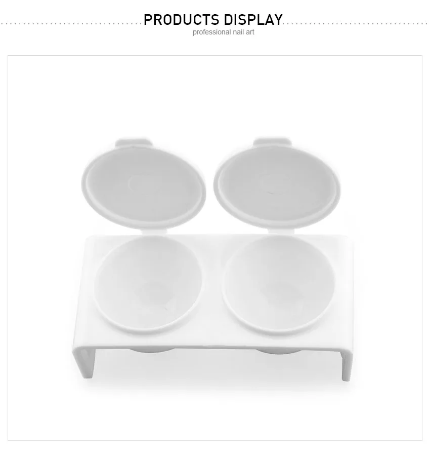 Пластиковый двойной чехол для посуды KADS, акриловый жидкий порошок, УФ-гель, наконечники, инструмент, белый акриловый держатель для жидкости, двойной держатель для посуды