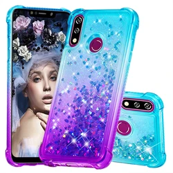 На Алиэкспресс купить чехол для смартфона glitter double color gradient cover for lg w30 w10 stylo 4 5 beautiful dynamic liquid quicksand case for lg k12 plus k40 case