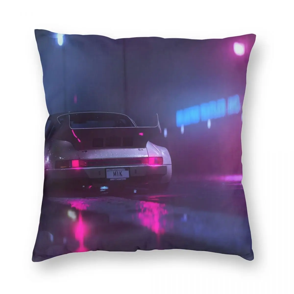 

Under The Rain Square Pillowcase Polyester Linen Velvet Printed Zip Decor Throw Pillow Case Car Cushion Case