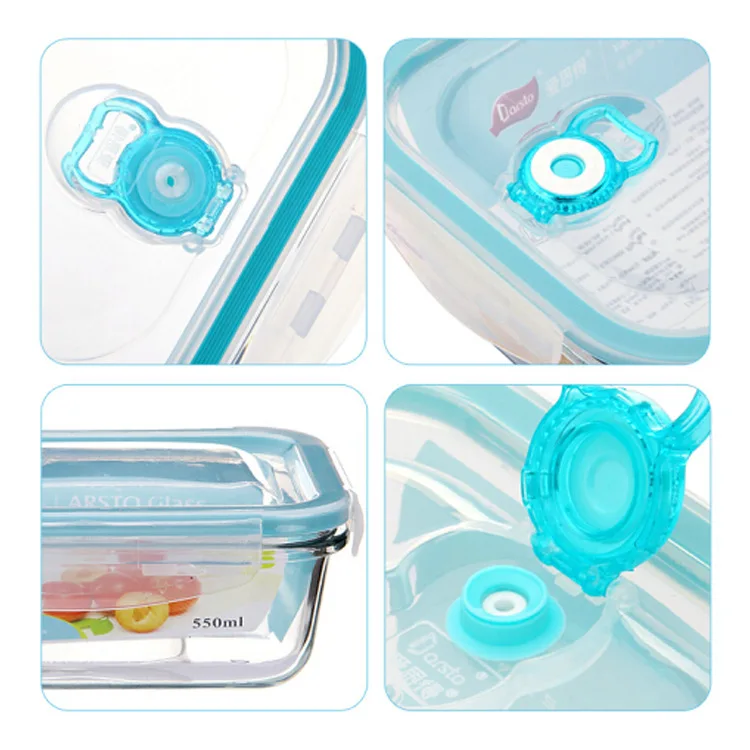 

Arsto Glass Vacuum Freshness Box Microwave Lunch Box Refrigerator Storage Box Student Lunch Box Household Container
