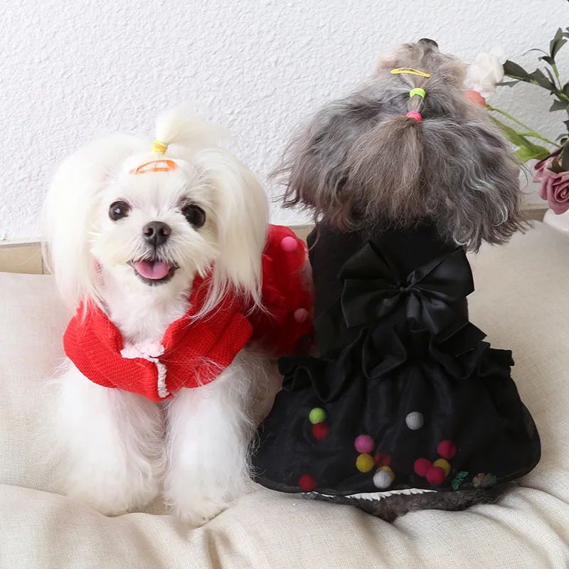 

Pet Clothes Dot Dog Dress For Dogs Skirt Summer Princess Dog Wedding Dresses York Clothes For Dogs Skirts Pet Cat Dress