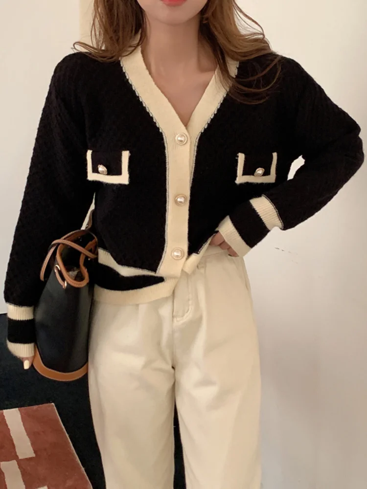 Unif Cardigan Loose Design Sense Long Sleeve Sweater Jacket Women's Fashion Tops Jum |