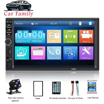 

Car Radio 2 Din MP5 Player General 7'' Inch HD LCD Touch Screen Bluetooth Audio Player Support Rear View Camera+ Steering Wheel