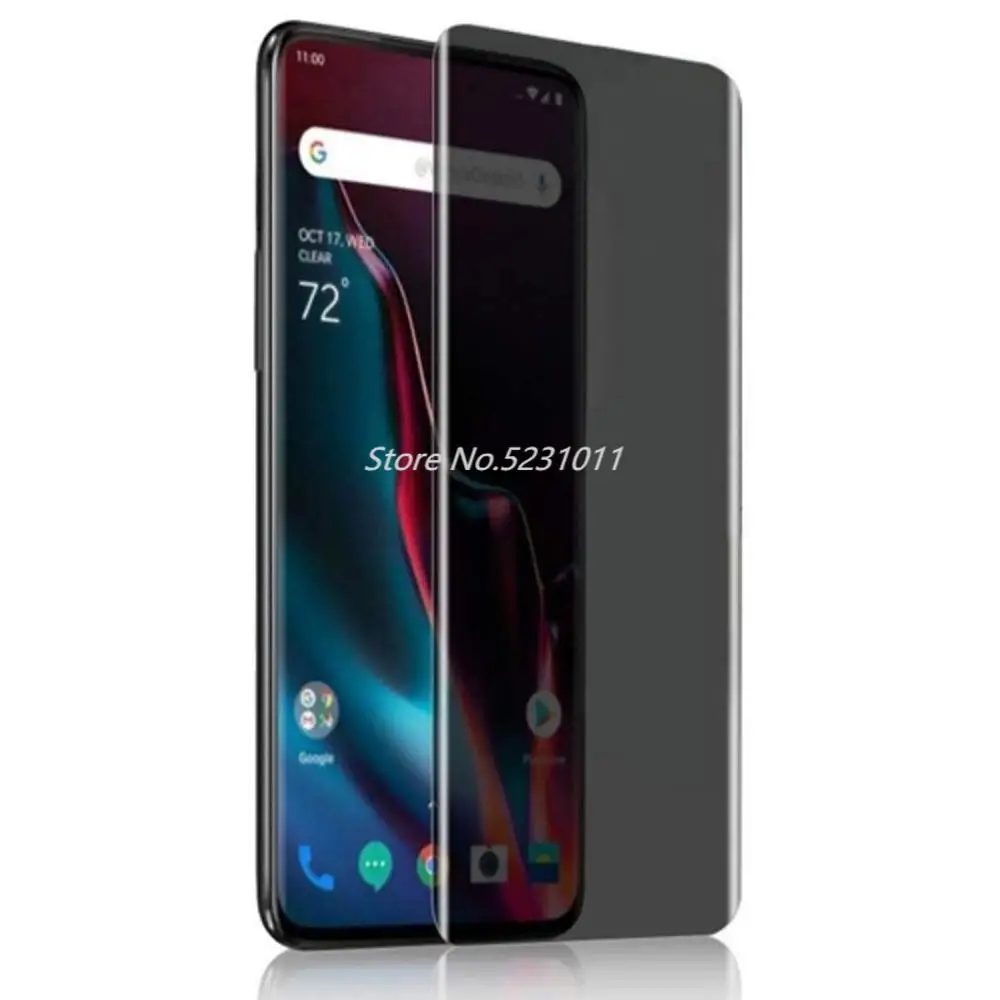 Закаленное стекло 9D с полным покрытием для защиты экрана OnePlus 7 Pro антишпионское