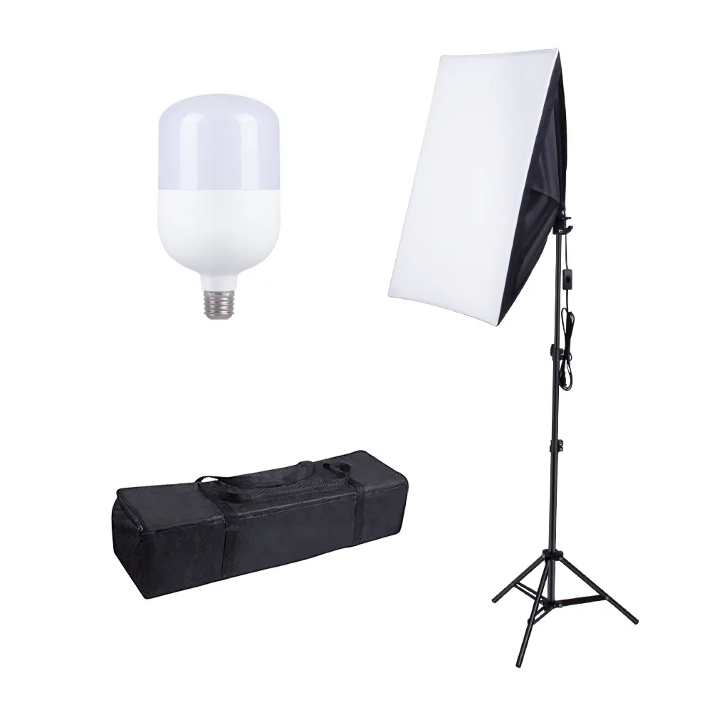 Yizhestudio комплекты для студии 50x70 см светильник ing софтбокс с E27 2*58W держатель лампы, 2 м светильник Стенд Фото Студия софтбокс комплект - Цвет: 1 pcs