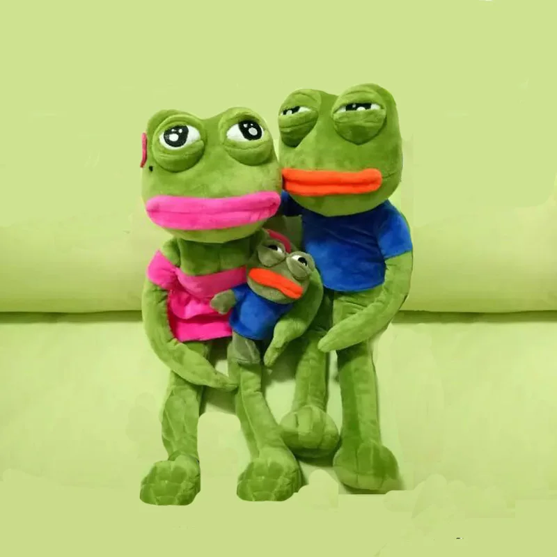 45/23cm Child Funny Stuffed Toys Sad Frog Plush Dolls Funny Sad