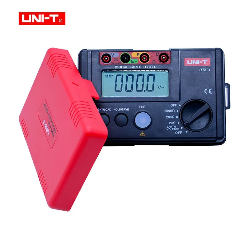 UNIT UT521 Digital Earth Resistance Tester Digital Display 0200V 02000 ohm Ground Earth