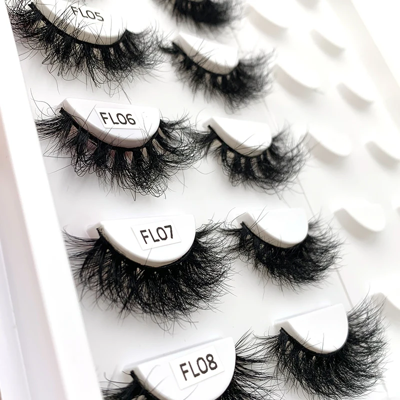 Mikiwi FL 18-22mm Fluffy Lashes 10/20/30/50/100 Pairs 100% Handmade Messy Wholesale 3d Mink Make up Lashes Dramatic Eyelashes 4