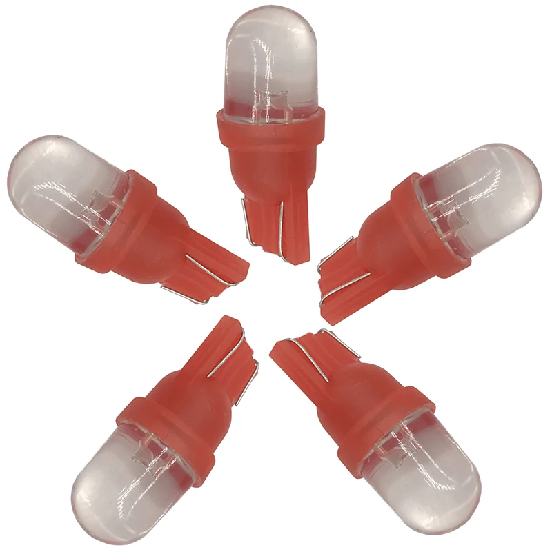 

100pcs 6.3V AC DC T10 194 T4W T11 Pinball LED Bulbs Green blue red warm White Pinball Machine game Lights LED