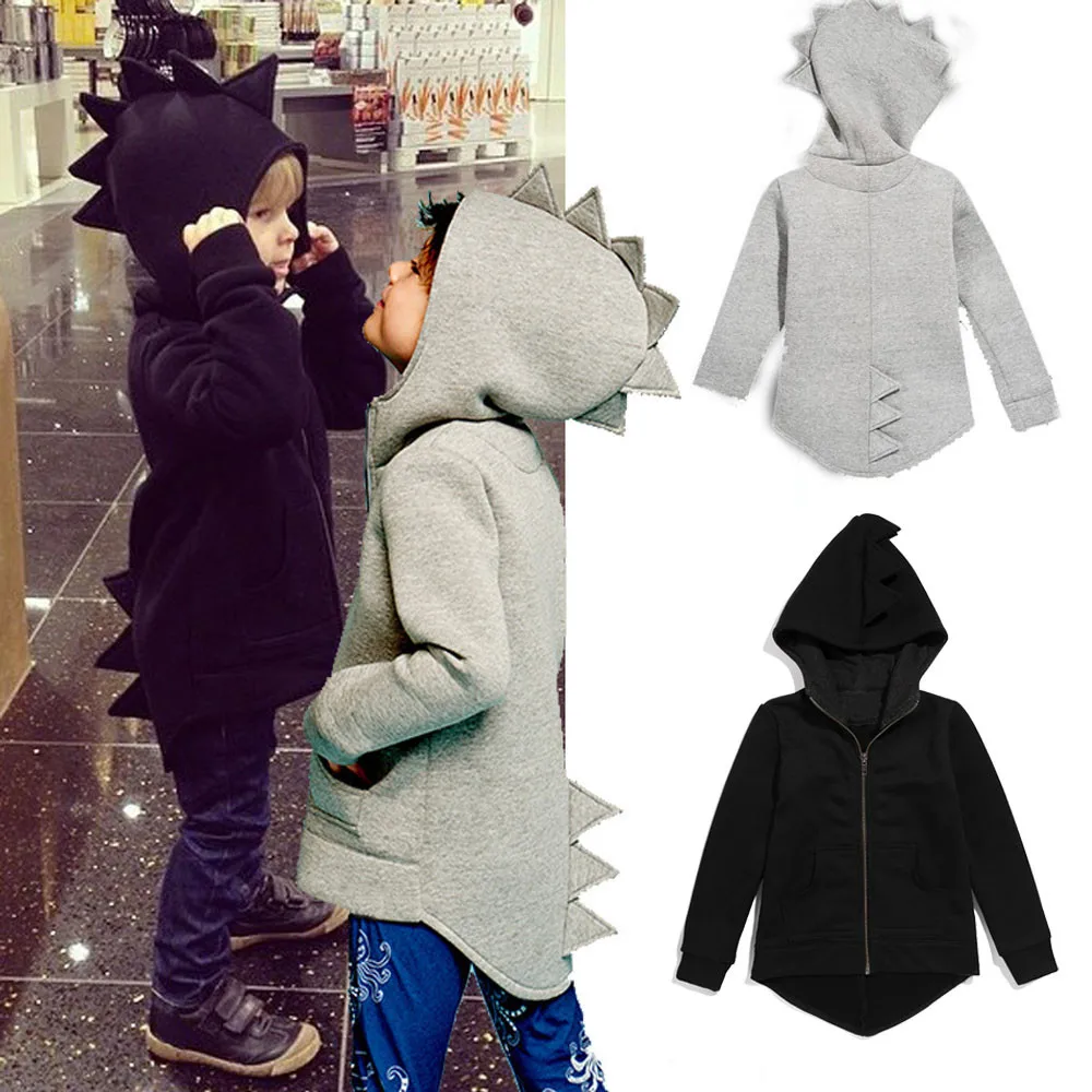 Новинка года; стильная куртка зимняя одежда для малышей Детская верхняя одежда; куртка в стиле динозавра; головной убор с капюшоном; пальто; A2
