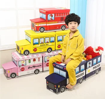 

Toy storage box children's storage box cartoon storage box household goods storage stool foldable sorting box kitchen storage