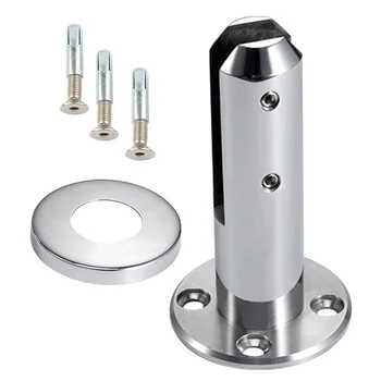 

Glass Clamp Bathroom Stainless Steel Balcony Home Stairs Balustrade Pool Round Floor Stand Railing Fence Spigots Bracket