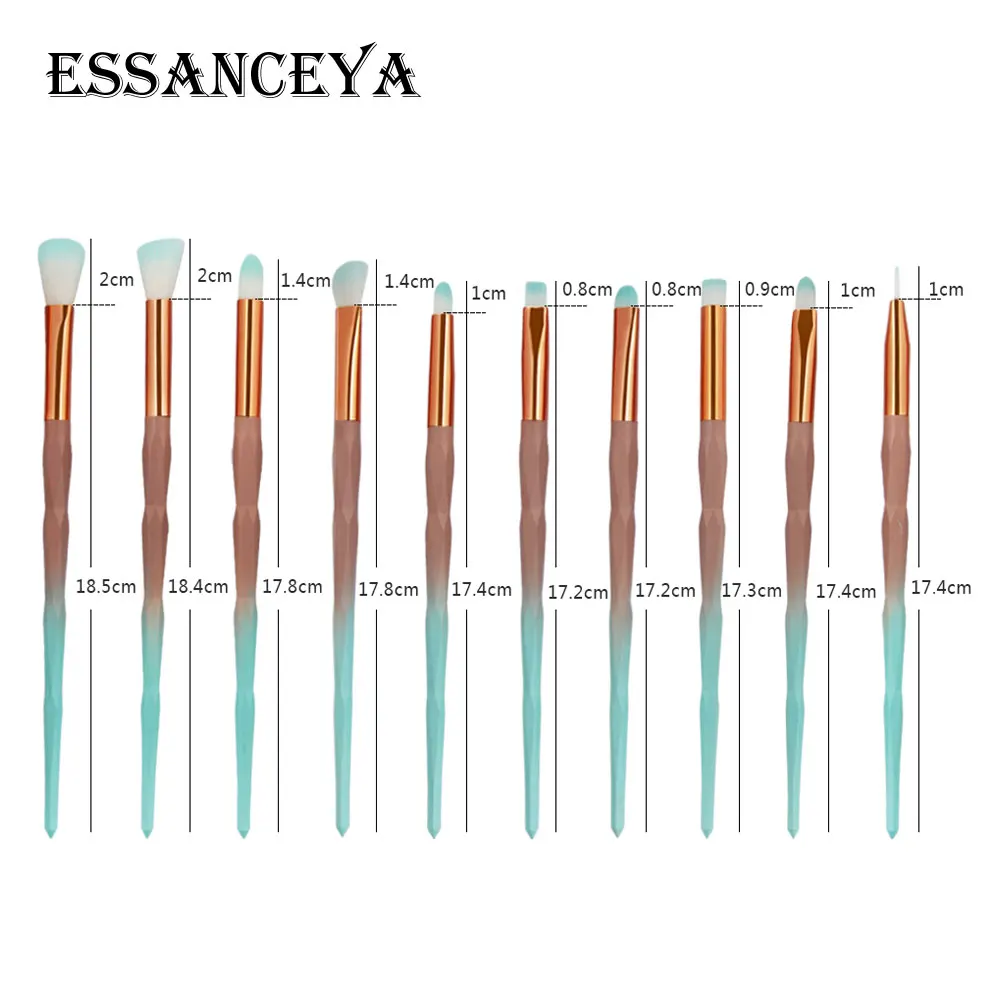 Essanceya 10/20 шт. кистей для макияжа высокого качества Набор теней для век макияж кисть для пудры, основы, глаз и губ тональный крем уход за кожей лица набор кистей для дезинфеции инструментов