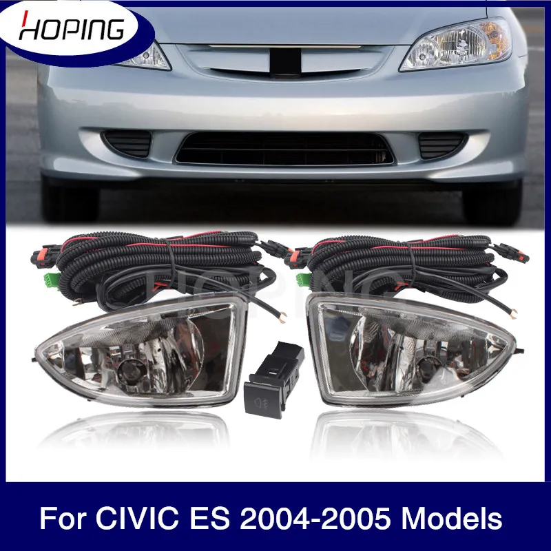 

Hoping High Quality Fog Lamp Fog Light Front Bumper Lamp For HONDA CIVIC ES1 ES5 ES6 ES7 ES8 2004 2005 with Bulb Harness Switch