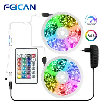 

LED Strip RGB Backlight 2835 Waterproof LED Strip Light 12V Remote Control LED RGB Tape 5M 10M15M Neon