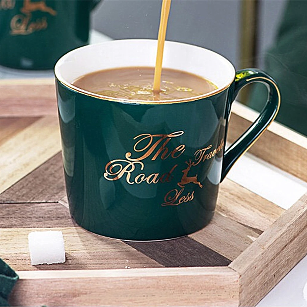 Europe Coffee Mugs Creative Milk Tea Cup Breakfast Drinkware  Couple Mugs Valentine's Day Wedding Birthday Gift (5)