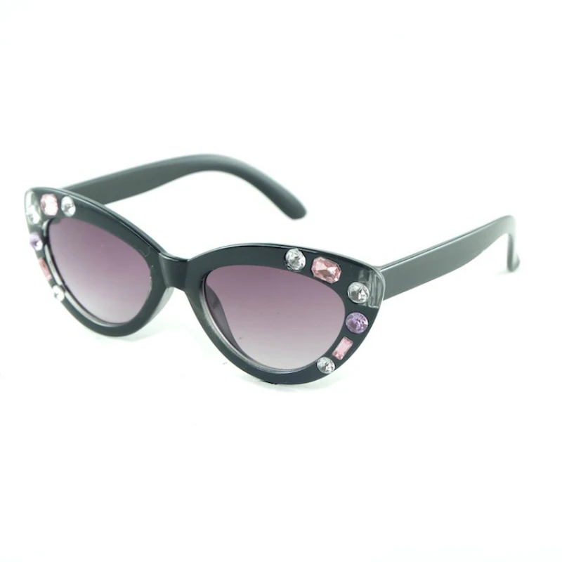 Kilig популярные детские солнцезащитные очки новые модные стразы детские солнцезащитные очки для мальчиков и девочек кошачий глаз очки детские очки для путешествия UV400 подарок - Цвет линз: 4