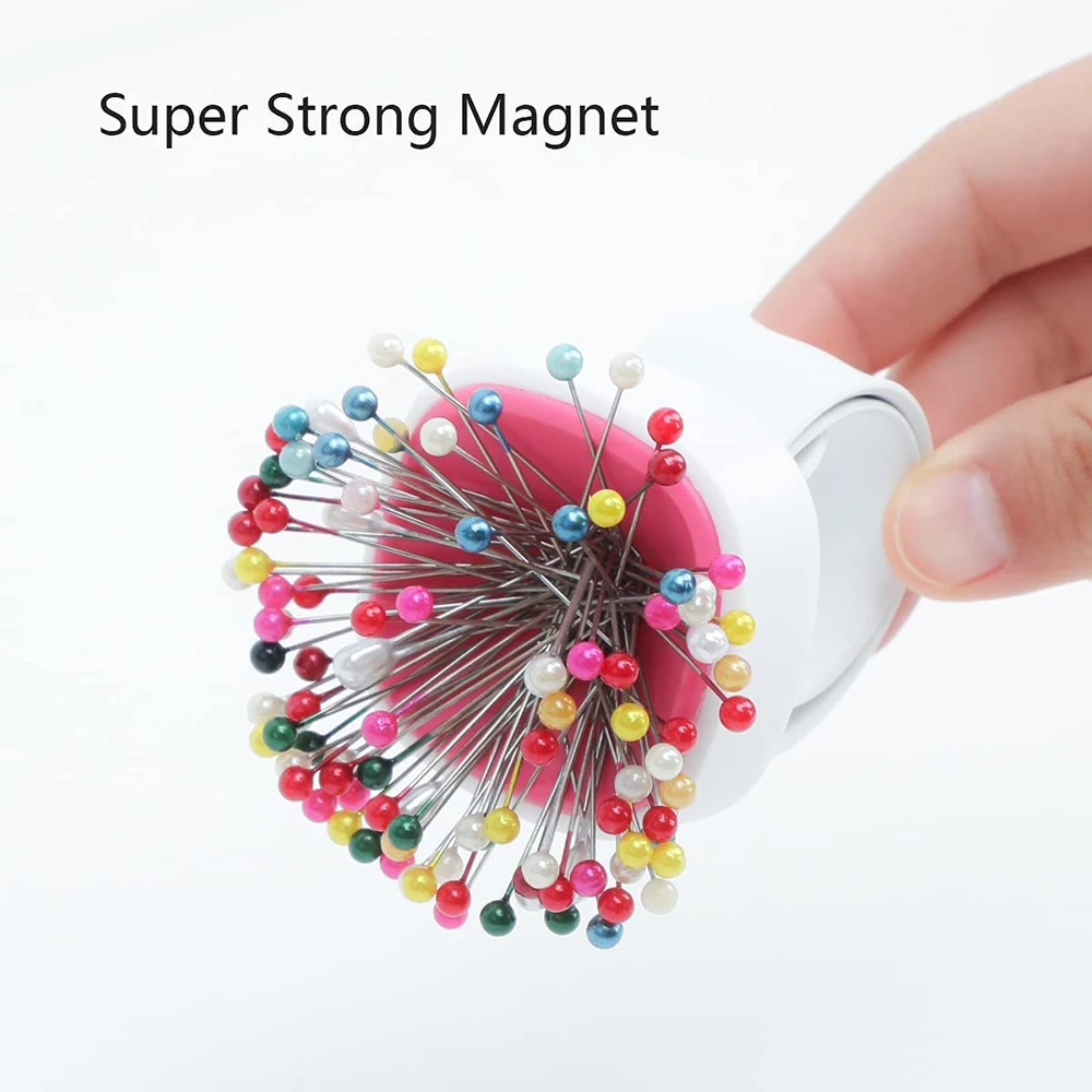 Generic Magnetic Wrist Pin Holder & 40Pcs Pins Sewing Pin Cushion