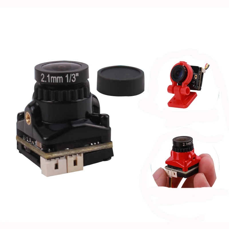 

1PCS 2.1mm Super Backlight 1080P FPV Mini Camera 70mA DC12V 70mA Adjustable OSD PN Camera for RC FPV Quadcopter Racing Drone