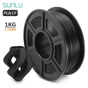 

SUNLU PLA Carbon Fiber 3D Printer Filament 1.75 mm 1kg fast ship 3D Printing filament 2.2 LBS 1KG Low Odor Dimension 0.02 mm