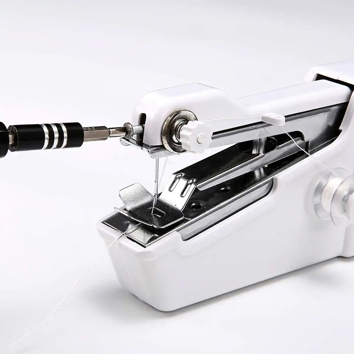 Portable Household Mini Hand Sewing Machine Quick Stitch Sew Needlework Cordless Clothes Fabrics Electronic Sewing Machine