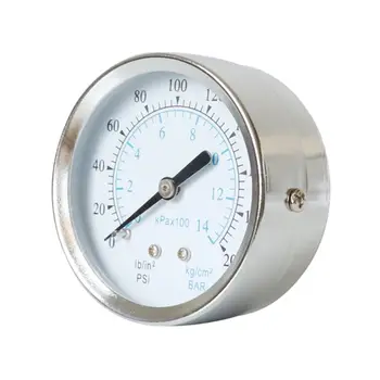 

1/8" NPT Air Pressure Gauge 0-200 PSI Back Rear Mount 63mm 2.5" Face 0-14kg/cm2 Y98E