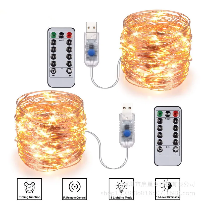 

20M LED String Lights 8 Modes Remote Control Christmas Garlands Led Fairy Light Christmas Decorations for Home Garland Lights