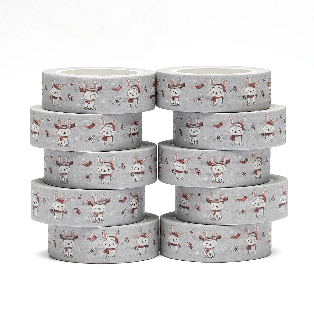 

Новинка 10 шт./лот 15 мм x 10 м рождественские сапоги кролики Скрапбукинг Бумага Маскировочная клейкая лента набор дизайнерская маска