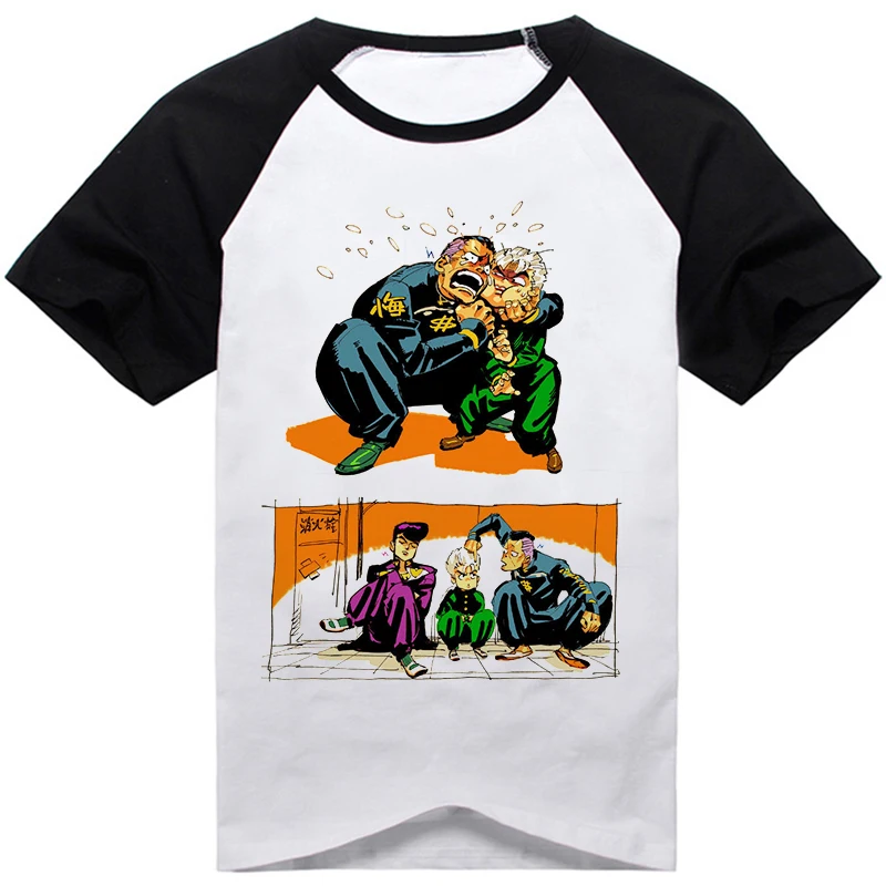 Аниме Необычные Приключения JoJo's Higashikata Josuke jorno Giovanna Бруно букциарати, модная футболка с принтом, Повседневная футболка с коротким рукавом - Цвет: 12