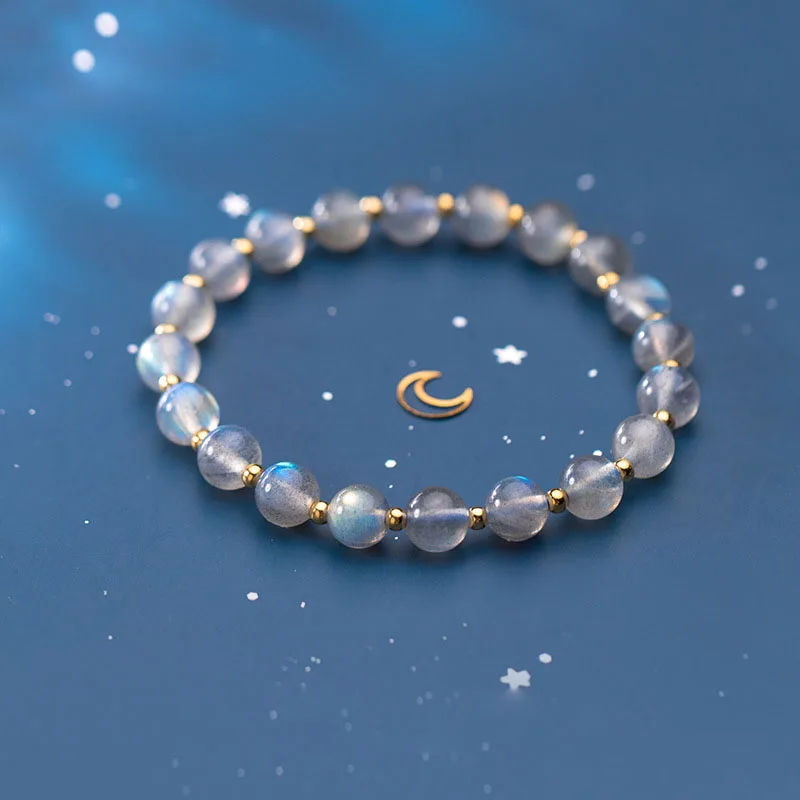 New Arrival 925 Sterling Silver Moonstone Bracelet Shiny Mori Style Romantic Bracelet for Women Silver 925 Jewelry Girls Gift