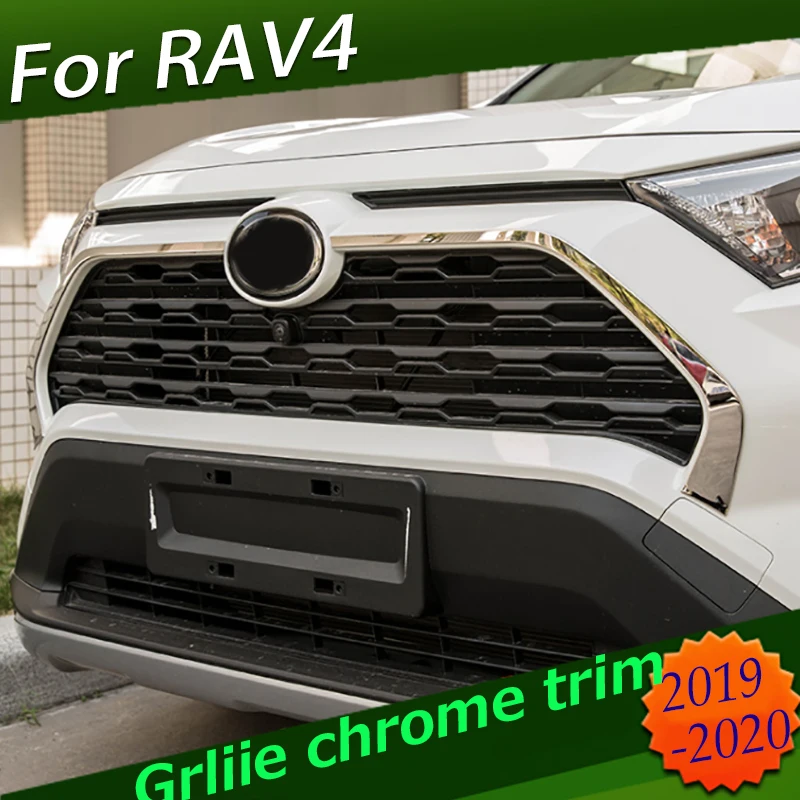 Декоративная накладка на переднюю решетку 2 шт. декоративные полоски для Toyota RAV4