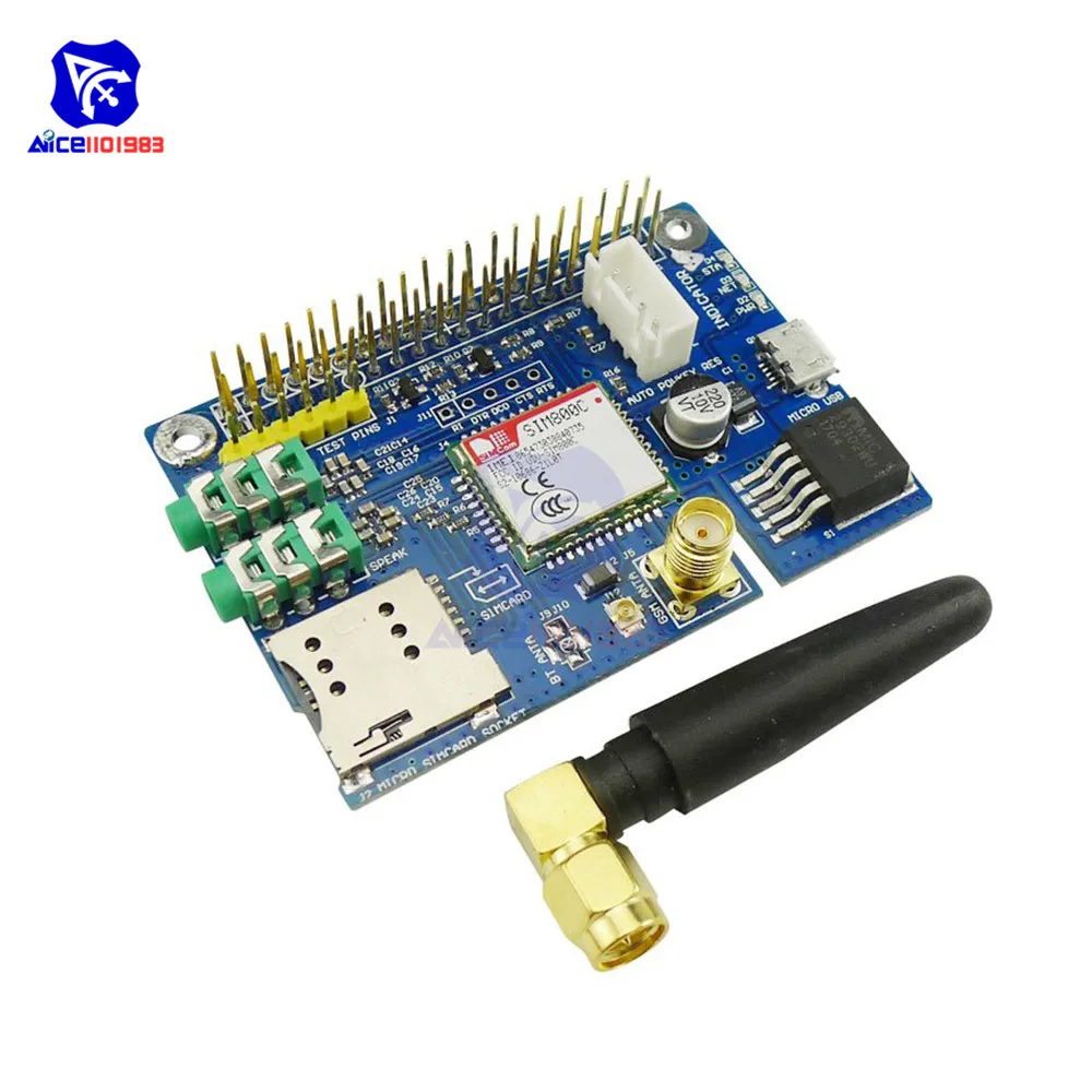 diymore SIM800C GSM GPRS Module Quad band Development Board with SMA ...