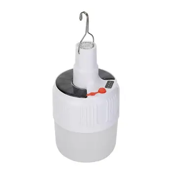 

Rechargeable Solar LED Hanging Lamp IP44 Waterproof Simplicity Safety Energy Saving Bulb Hiking Emergency Light Outdoor Lighting