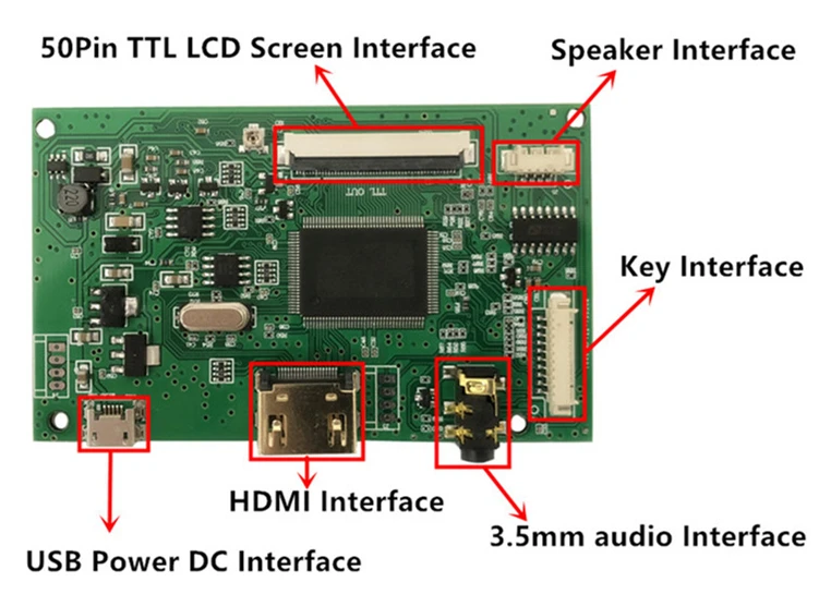 7 дюймов 1024*600 HDMI экран ЖК-дисплей с драйвером платы монитор для Raspberry Pi B+ 2 3 Banana/Orange Pi мини компьютер