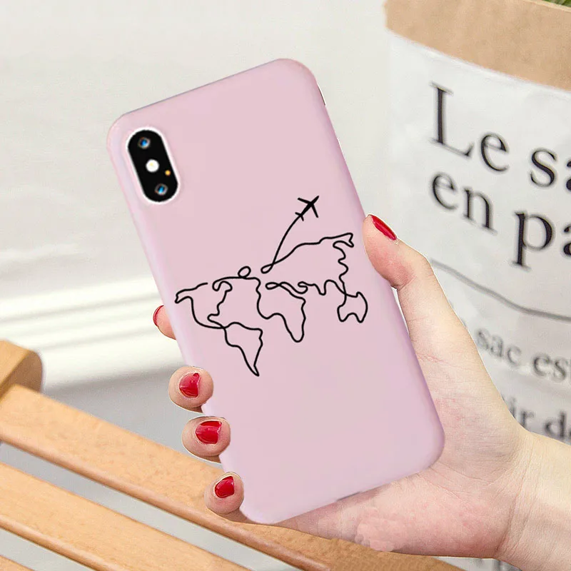 Дорожные противоударные Нескользящие простые чехлы для IPhone 11, XR, XS, Max, XS, X, 6, 6 S, 7, 8 Plus, 6 P, яркие цвета, мягкая задняя крышка из ТПУ для телефона