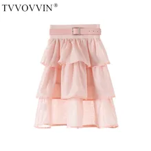 TVVOVVIN Exceed западный стиль розовый цвет марля торт юбка V свинец ногтей жемчуг свежий и сладкий стиль одежды для девочек L437