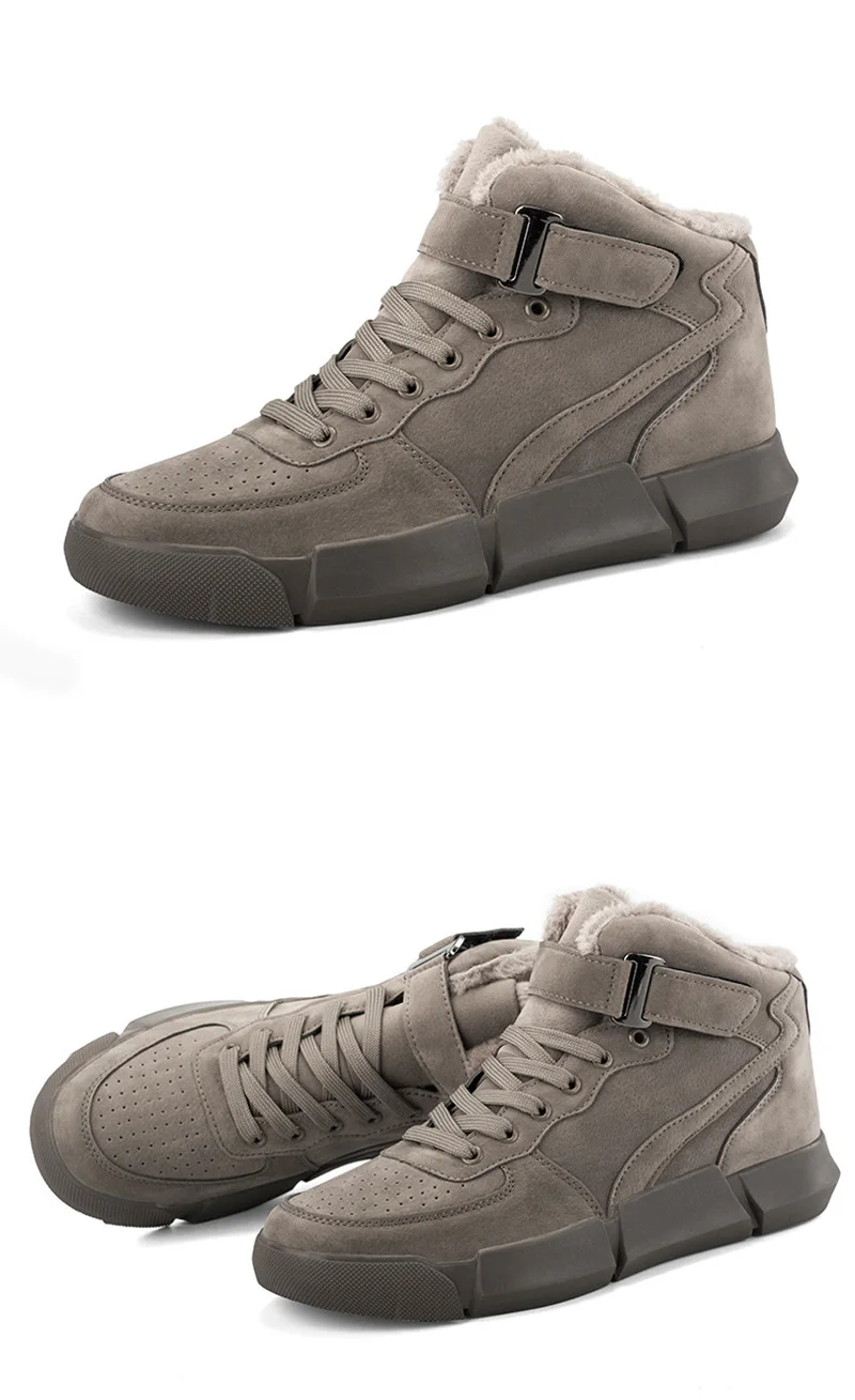 Winter Men Boots Plus Velvet Warm Sneakers Outdoors Waterproof Shoes Men High Top Lightweight Ankle Boots botas de hombre