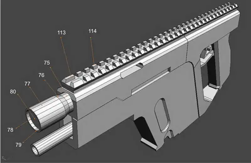 1:1 Kriss Super V штурмовая Step-3D Бумажная модель DIY Ручная работа DIY Бумажная модель