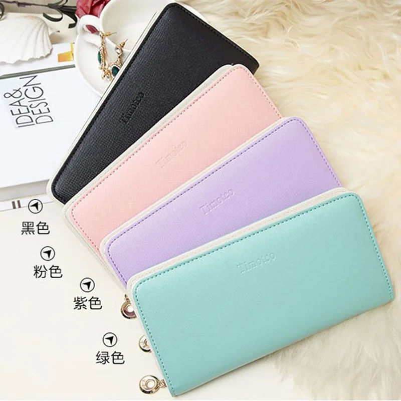 

2020 New Girl Wallet Fashion Long Clutch Multifunctional Zipper Cute Wallet Lady Large Capacity Simple Long Wallet