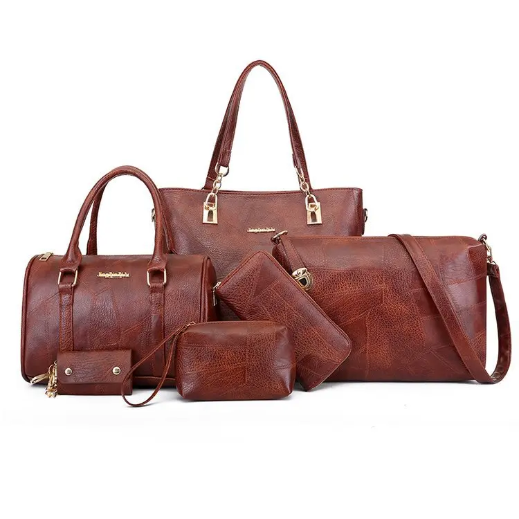 

WOMEN'S Bag Handbag New Style 2019 Shoulder Bag Female Big Bag Women's Fashion Simple Picture WOMEN'S Bag Six Pieces Set