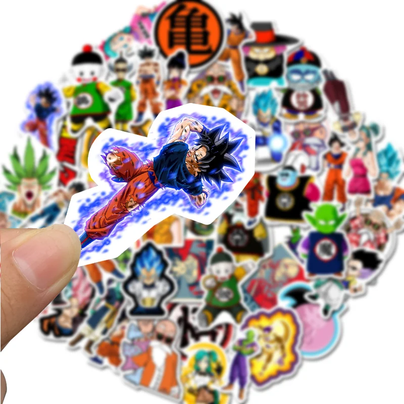 50 шт. наклейки Dragon Ball Супер Saiyan наклейки аниме персонажи стикеры DIY багаж ноутбук скейтборд мотоцикл велосипед