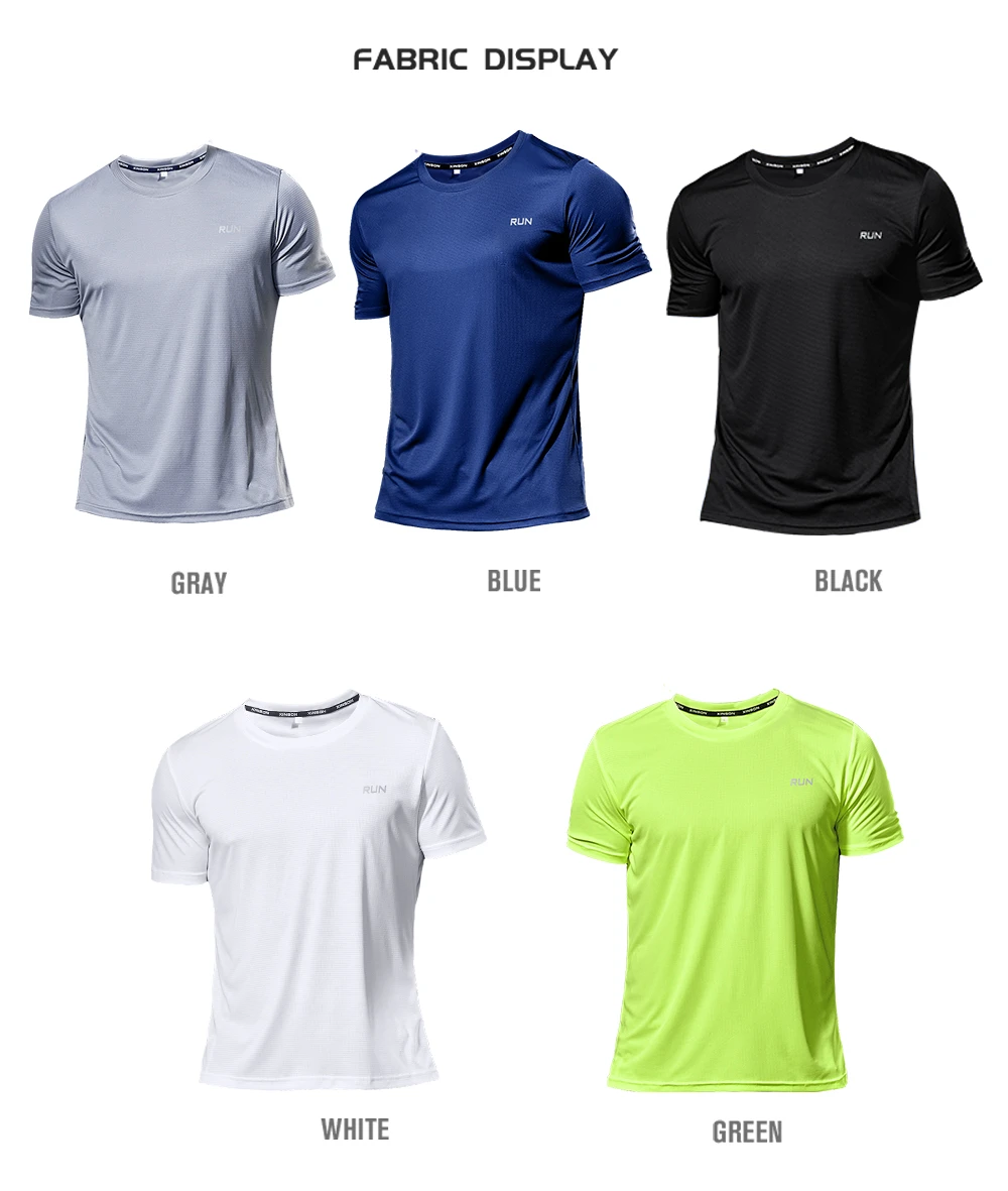 Multicolor Quick Dry Short Sleeve Sport T Shirt Gym Jerseys Fitness
