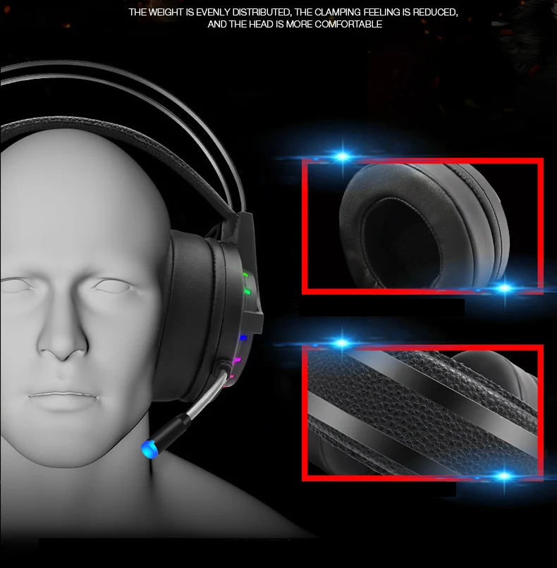 PUBG RGB Backlight Gaming Headset For Xbox One PC PS4 PS3 Laptop PC USB Port Stereo Noise Cancelling EarPhones Headphones